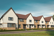 Computer generated image of new homes at Parkland Meaows