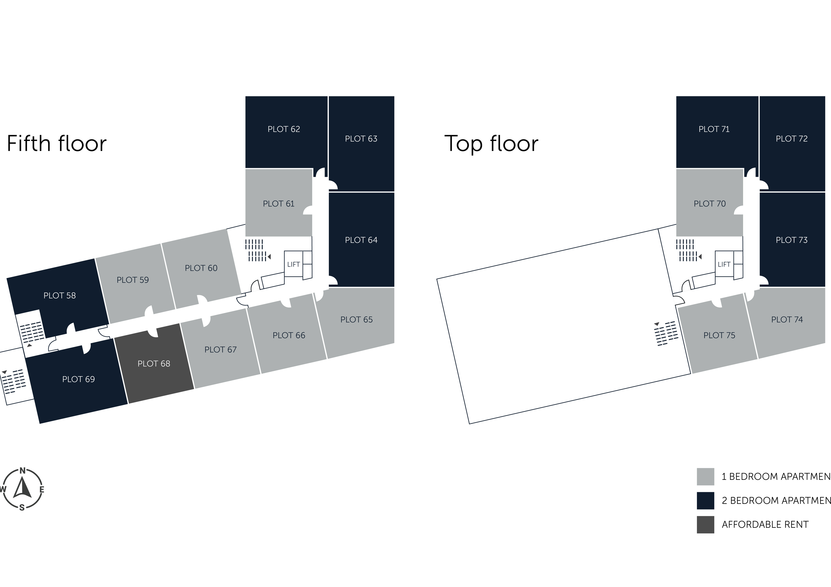 Development map showing plot locations